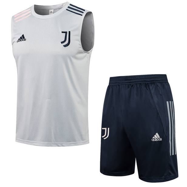 2021/22 Juventus Men's Grey Vest Training Kits Shirt with Shorts